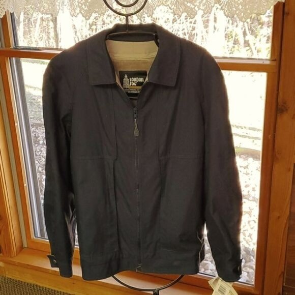 London Fog Lawrence Cinched Removable Insulated Liner Blue Sz. 42R Jacket - Picture 1 of 15